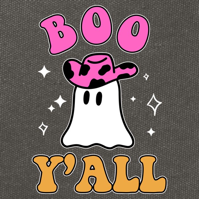 Boo Yall Ghost Halloween Cotton Canvas Backpack