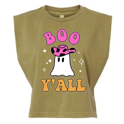 Boo Yall Ghost Halloween Garment-Dyed Women's Muscle Tee