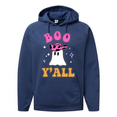 Boo Yall Ghost Halloween Performance Fleece Hoodie