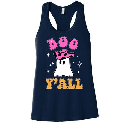 Boo Yall Ghost Halloween Women's Racerback Tank