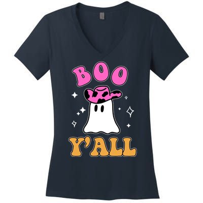 Boo Yall Ghost Halloween Women's V-Neck T-Shirt