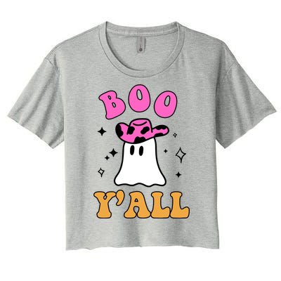 Boo Yall Ghost Halloween Women's Crop Top Tee