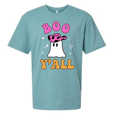 Boo Yall Ghost Halloween Sueded Cloud Jersey T-Shirt