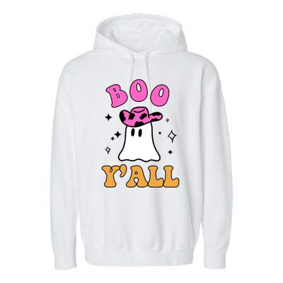 Boo Yall Ghost Halloween Garment-Dyed Fleece Hoodie