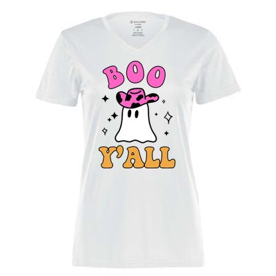 Boo Yall Ghost Halloween Women's Momentum V-Neck T-Shirt