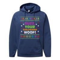 Buzz Your Girlfriend Woof Xmas Performance Fleece Hoodie