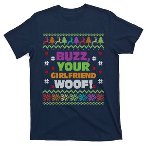 Buzz Your Girlfriend Woof Xmas T-Shirt