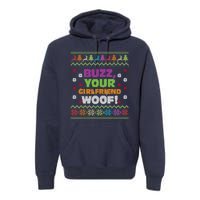 Buzz Your Girlfriend Woof Xmas Premium Hoodie