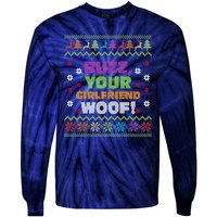 Buzz Your Girlfriend Woof Xmas Tie-Dye Long Sleeve Shirt