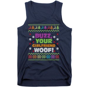 Buzz Your Girlfriend Woof Xmas Tank Top