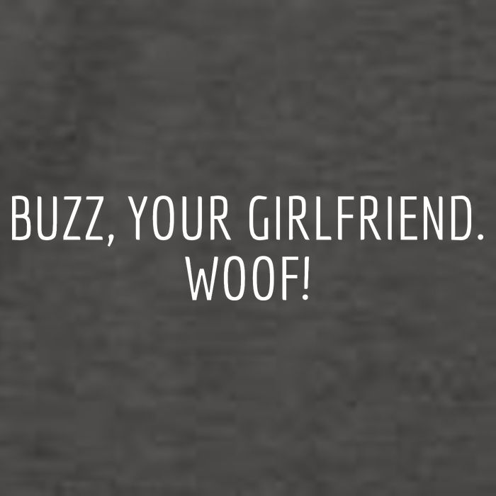 Buzz Your Girlfriend Woof Funny Christmas Sayings Vector Backpack
