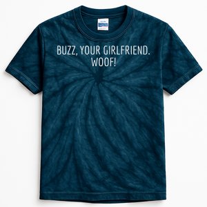 Buzz Your Girlfriend Woof Funny Christmas Sayings Kids Tie-Dye T-Shirt