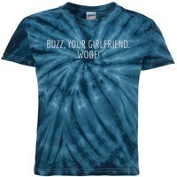 Buzz Your Girlfriend Woof Funny Christmas Sayings Kids Tie-Dye T-Shirt