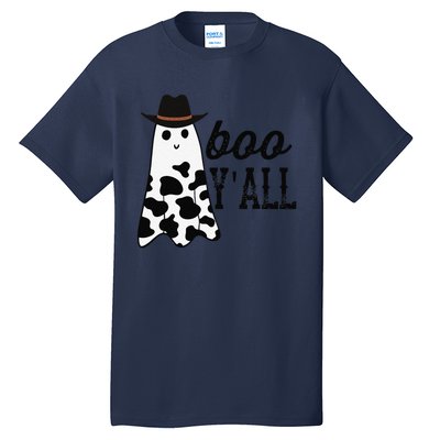 Boo Yall Ghost Scary Western Cowboy Cowgirl Funny Halloween Tall T-Shirt