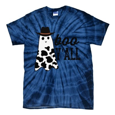 Boo Yall Ghost Scary Western Cowboy Cowgirl Funny Halloween Tie-Dye T-Shirt