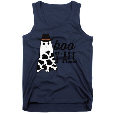 Boo Yall Ghost Scary Western Cowboy Cowgirl Funny Halloween Tank Top