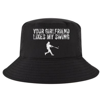 Baseball Your Girlfriend Likes My Swing Cool Comfort Performance Bucket Hat
