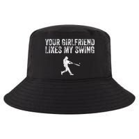 Baseball Your Girlfriend Likes My Swing Cool Comfort Performance Bucket Hat