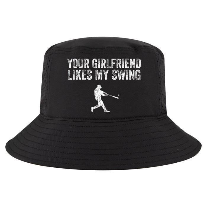 Baseball Your Girlfriend Likes My Swing Cool Comfort Performance Bucket Hat