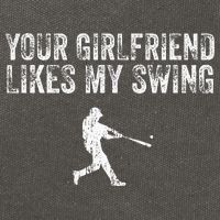 Baseball Your Girlfriend Likes My Swing Cotton Canvas Backpack
