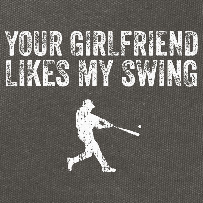 Baseball Your Girlfriend Likes My Swing Cotton Canvas Backpack