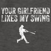 Baseball Your Girlfriend Likes My Swing Vector Backpack
