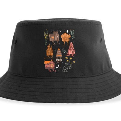 Baba Yaga Houses Sustainable Bucket Hat