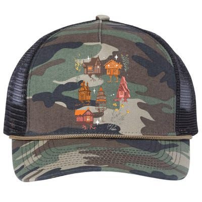 Baba Yaga Houses Retro Rope Trucker Hat Cap