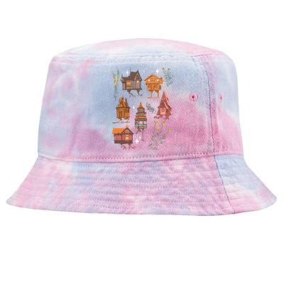 Baba Yaga Houses Tie-Dyed Bucket Hat