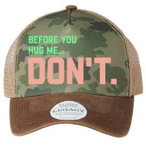 Before You Hug Me Don't Legacy Tie Dye Trucker Hat