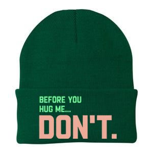 Before You Hug Me Don't Knit Cap Winter Beanie