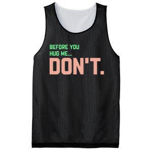 Before You Hug Me Don't Mesh Reversible Basketball Jersey Tank