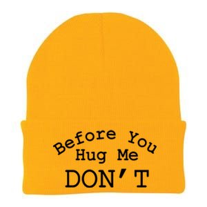 Before You Hug Me DonT Knit Cap Winter Beanie