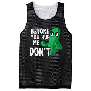 Before you hug me don't – Sarcasm quote no hugs not a hugger Mesh Reversible Basketball Jersey Tank