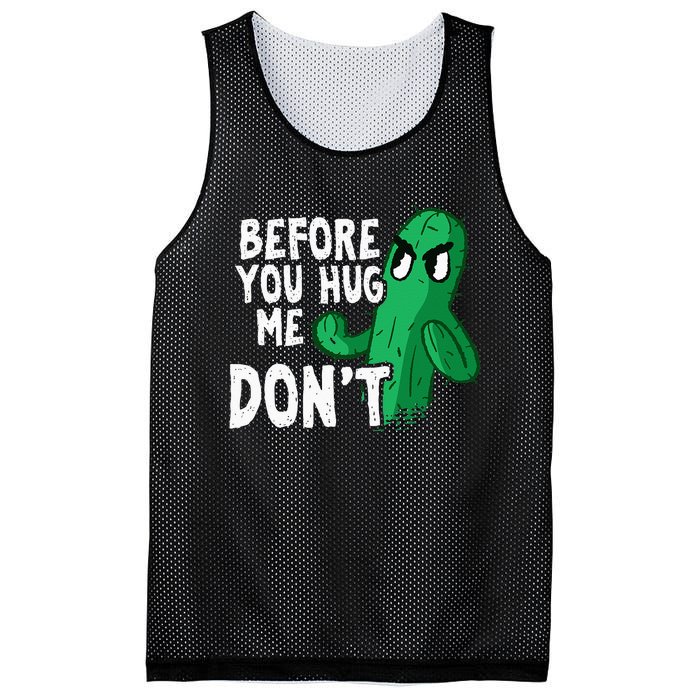 Before you hug me don't – Sarcasm quote no hugs not a hugger Mesh Reversible Basketball Jersey Tank