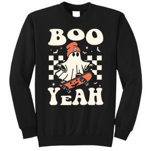 Boo Yeah Halloween Ghost Boy Retro Skateboard Sweatshirt