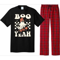 Boo Yeah Halloween Ghost Boy Retro Skateboard Pajama Set