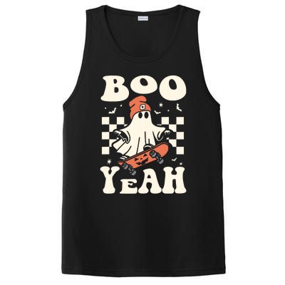 Boo Yeah Halloween Ghost Boy Retro Skateboard PosiCharge Competitor Tank