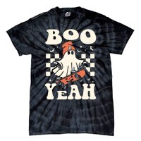 Boo Yeah Halloween Ghost Boy Retro Skateboard Tie-Dye T-Shirt