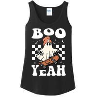 Boo Yeah Halloween Ghost Skateboard Ladies Essential Tank