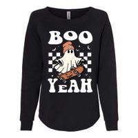 Boo Yeah Halloween Ghost Skateboard Womens California Wash Sweatshirt