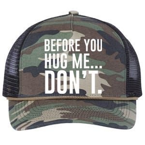 Before You Hug Me Dont Retro Rope Trucker Hat Cap