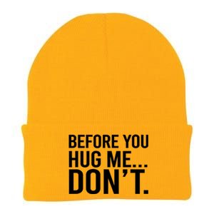 Before You Hug Me Don't TShirt Knit Cap Winter Beanie