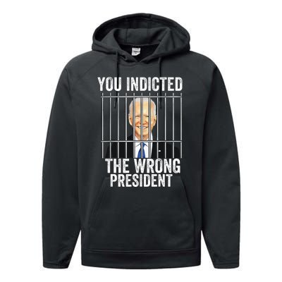 Biden You Indicted The Wrong President Funny Performance Fleece Hoodie