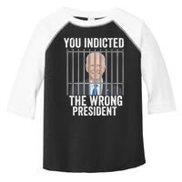 Biden You Indicted The Wrong President Funny Toddler Fine Jersey T-Shirt