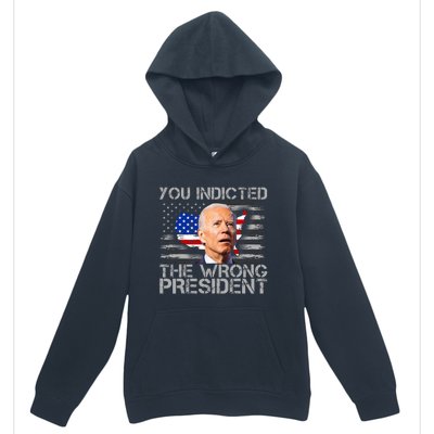 Biden You Indicted The Wrong President Urban Pullover Hoodie