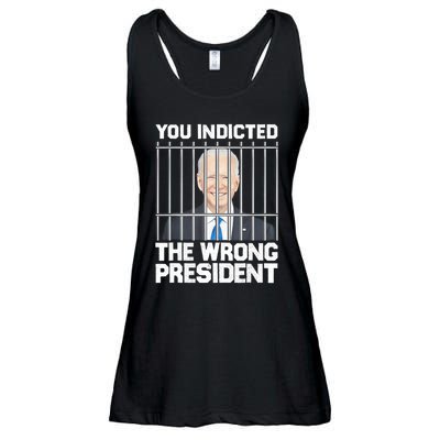 Biden You Indicted The Wrong President Ladies Essential Flowy Tank