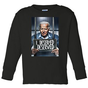 Biden You Indicted The Wrong President Toddler Long Sleeve Shirt