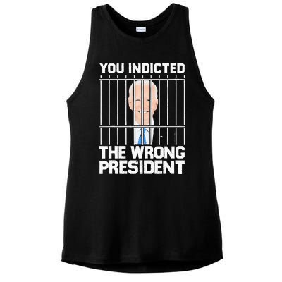 Biden You Indicted The Wrong President Ladies PosiCharge Tri-Blend Wicking Tank