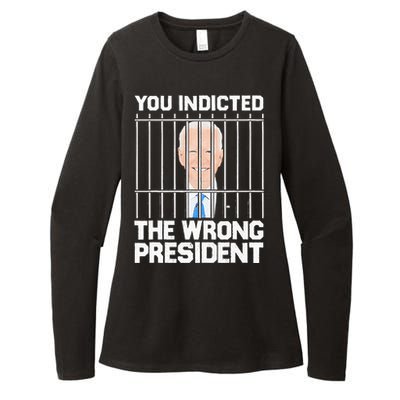 Biden You Indicted The Wrong President Womens CVC Long Sleeve Shirt